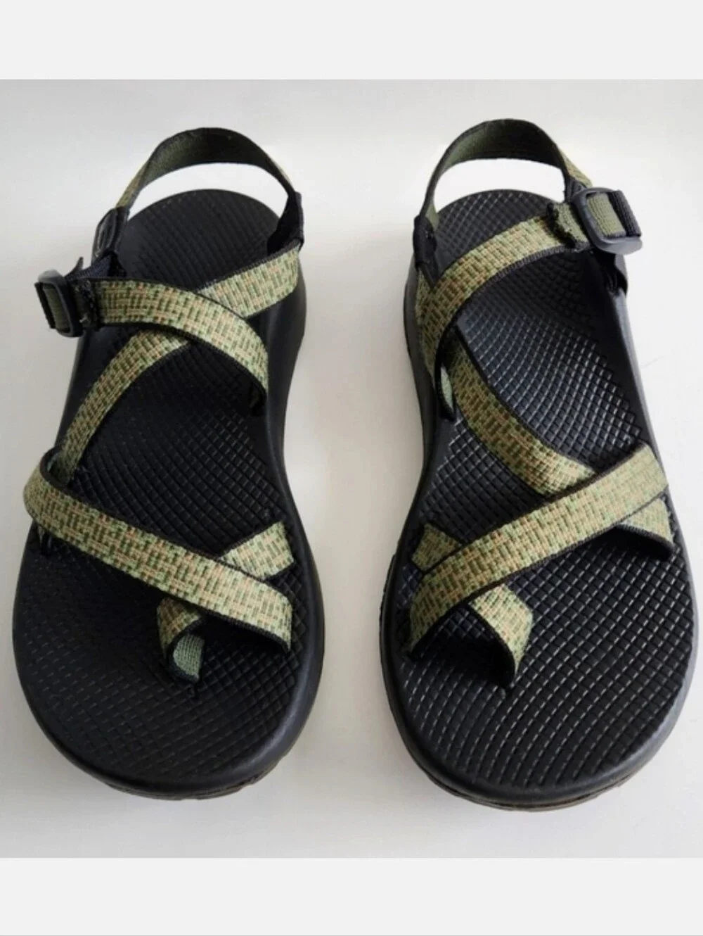 Chaco Sport Sandals Green & Black, Waterproof No-Slip Vibram Grip Soles, Mens 9